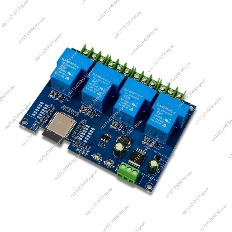 Espressif Esp32 - ESP32E開発ボード 4チャンネル30Aリレーモジュール、スマートホームオートメーション用WiFi Bluetoothプログラマブルコントローラー、DC7-28V/5V