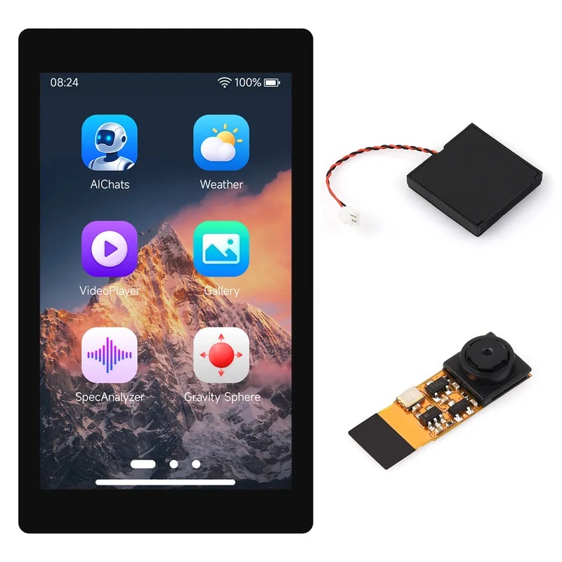 Esp32 P4 - Waveshare ESP32-P4-WIFI6 5インチ開発ボード。オーディオ入力/出力モジュールを内蔵し、AIによるインタラクションや音声制御に対応。