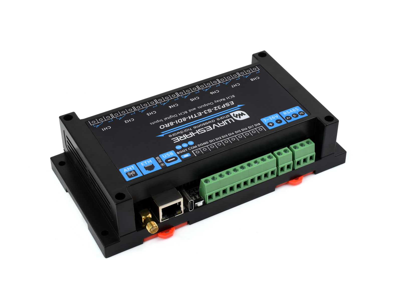 Waveshare 産業用 8 チャンネル ESP32-S3 - Esp32 S3 のレビューと価格