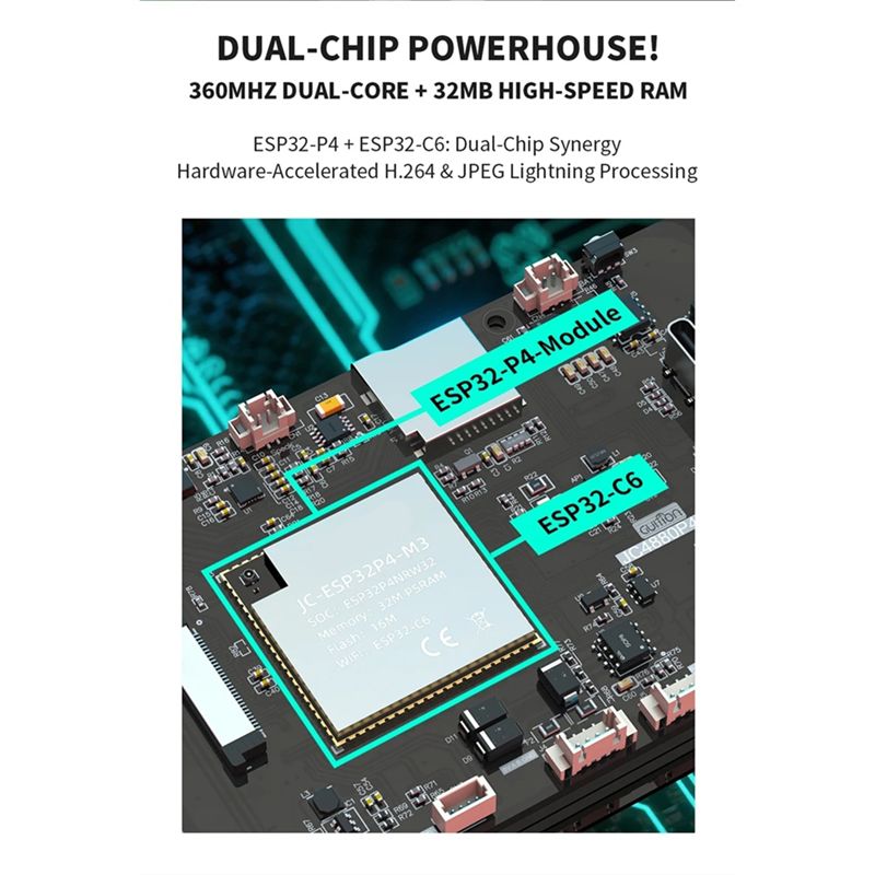 B68C ESP32 P4 開発ボードディスプレイオンボード - Esp32 C6 のレビューと価格