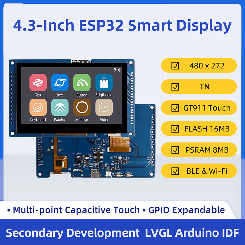 ESP32 S3 4.3インチ 480*272静電容量式タッ - Esp32 P4 のレビューと価格