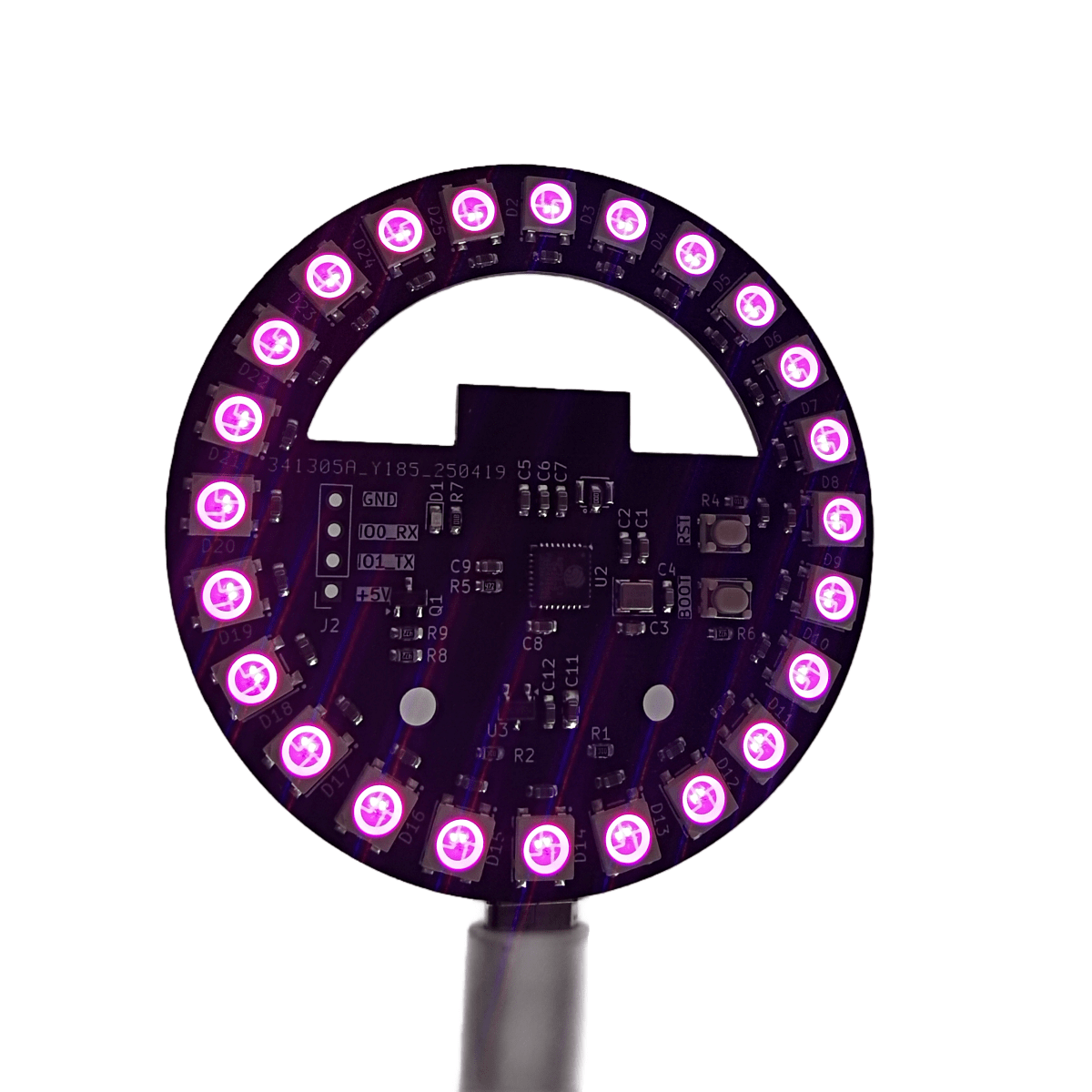 WLED ESP32-C3 開発ボード円形カラフルなライト  - Esp32 C3 のレビューと価格