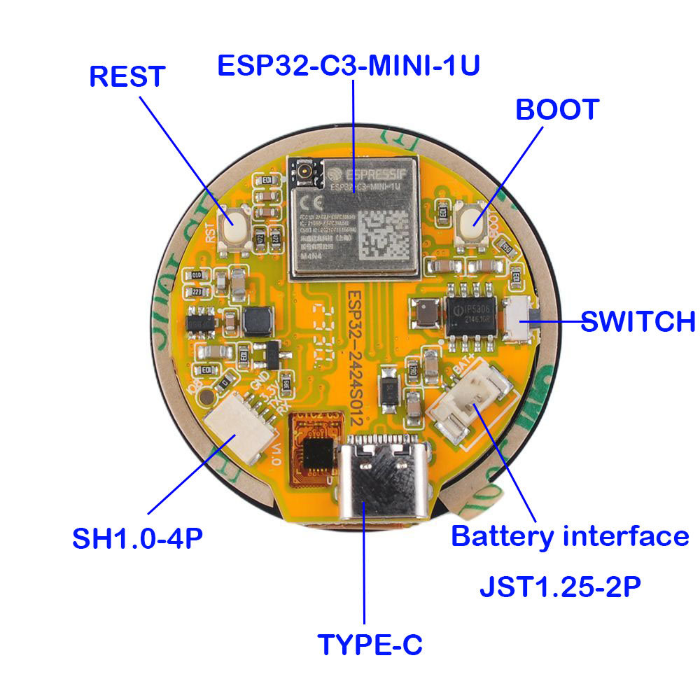 1.28 インチ ESP32 ディスプレイ ESP32-C3 - Esp32 C3 のレビューと価格